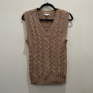 American Eagle Outfitters Brown V-Neck Sweater